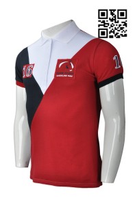 P731 訂製休閒Polo恤款式    設計LOGOPolo恤款式  澳洲  馬術運動  跳欄  自訂男裝Polo恤款式   Polo恤生產商    紅色撞色黑色、白色
